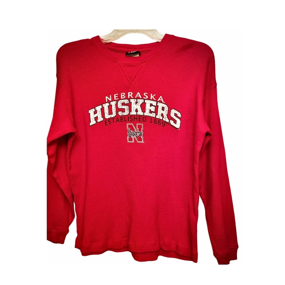 Ladies Nebraska Huskers Thermal Shirt - EUC - L